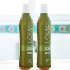 LOMA Nourishing Conditioner lifestyle shot promotes daily moisture routine.