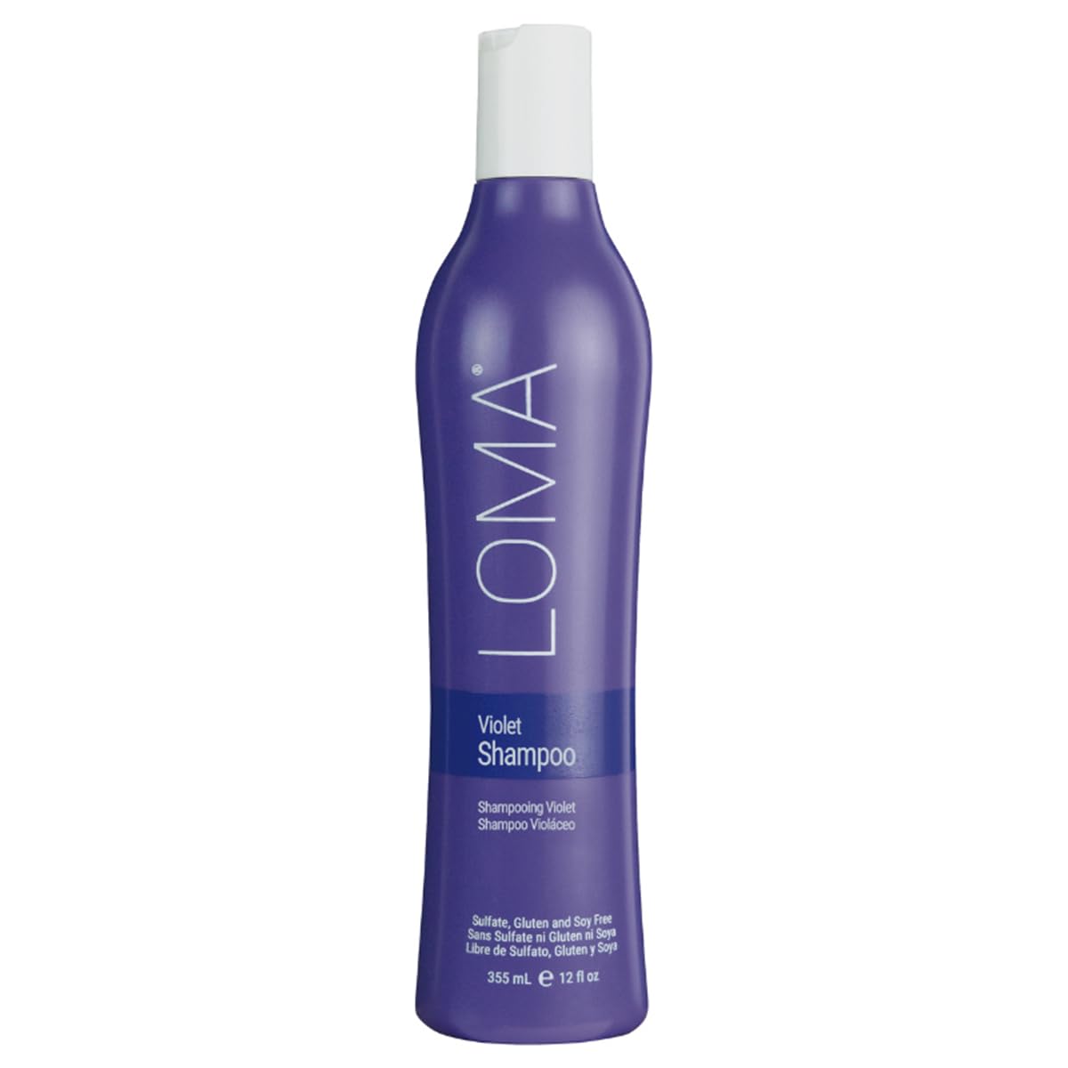 Loma shampoo violeta azulado mejora tonalidad rubia y gris plateado