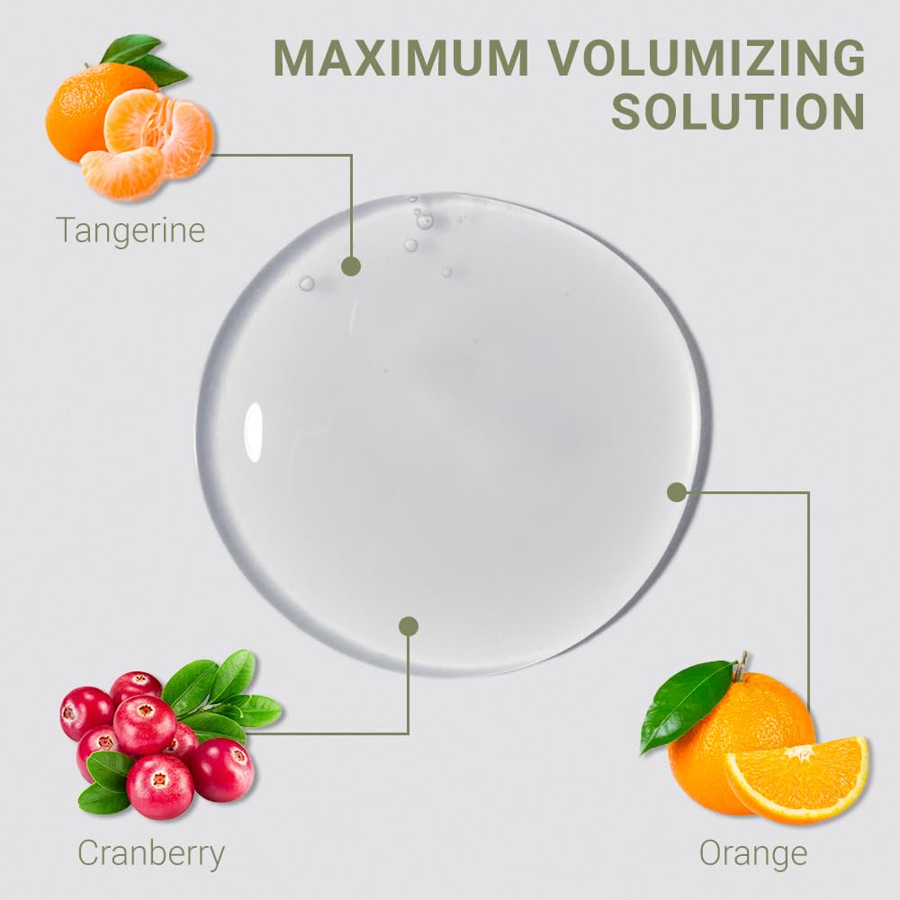 Loma Solución Voluminizante: manos distribuyendo el producto para peinado