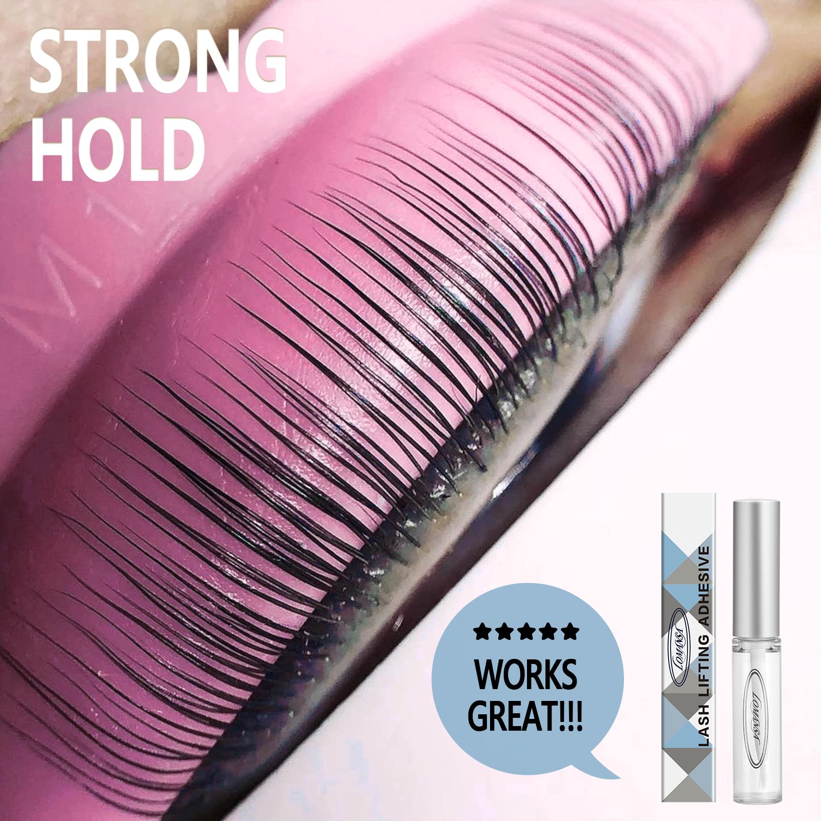 Lomansa lash lift glue dries quickly with residue-free removal