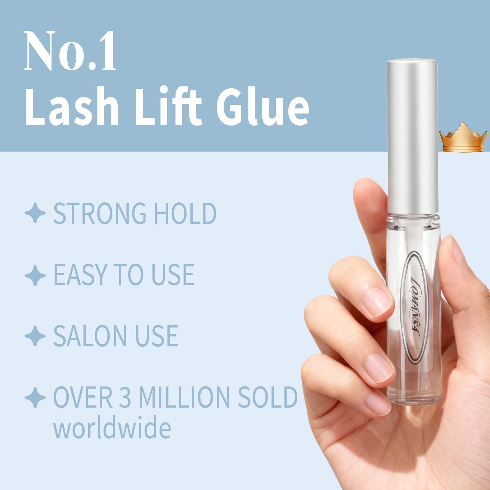 Lomansa lash lift glue precision applicator enables clean, controlled application