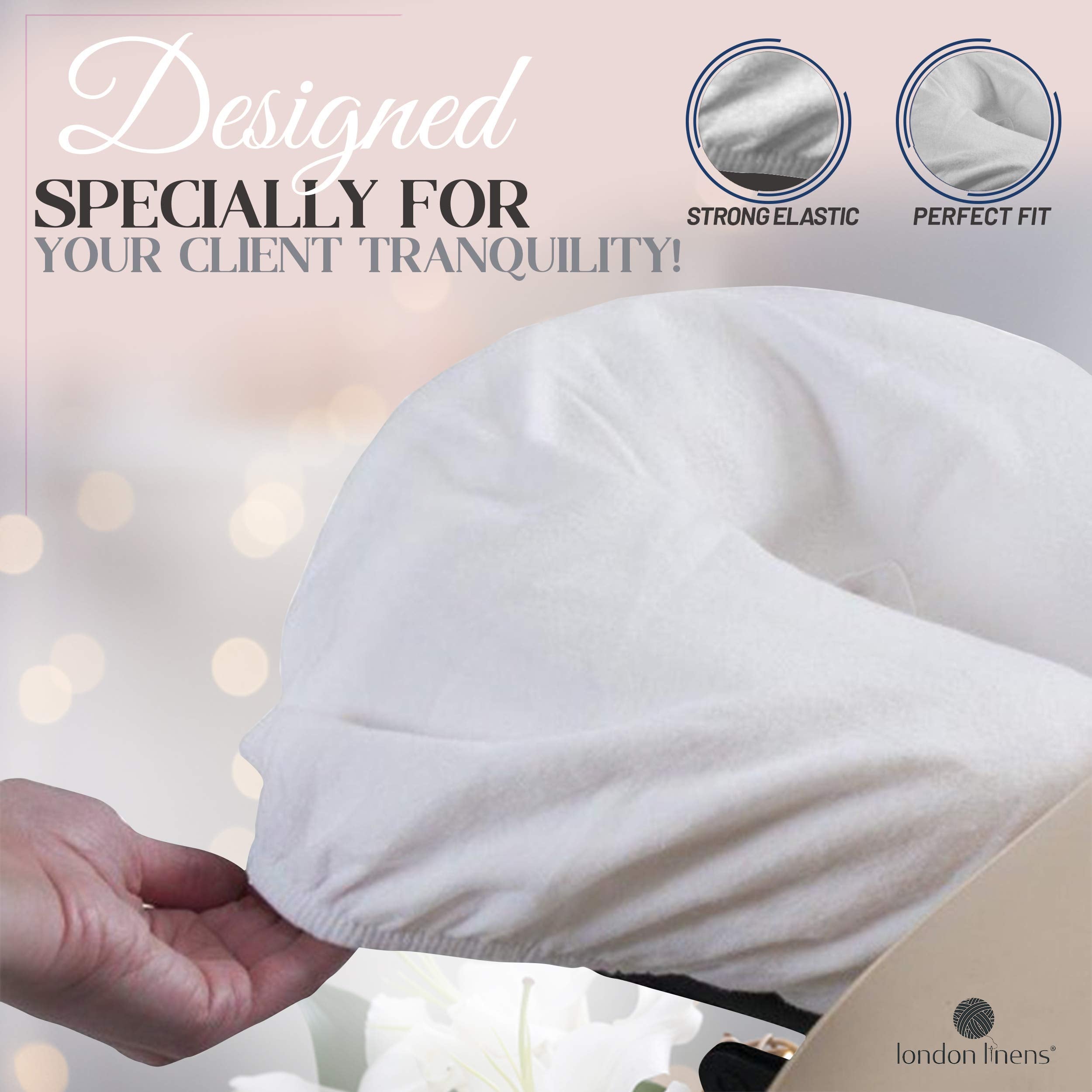 London Linens double side brushed texture emphasizes soft touch and cozy feel