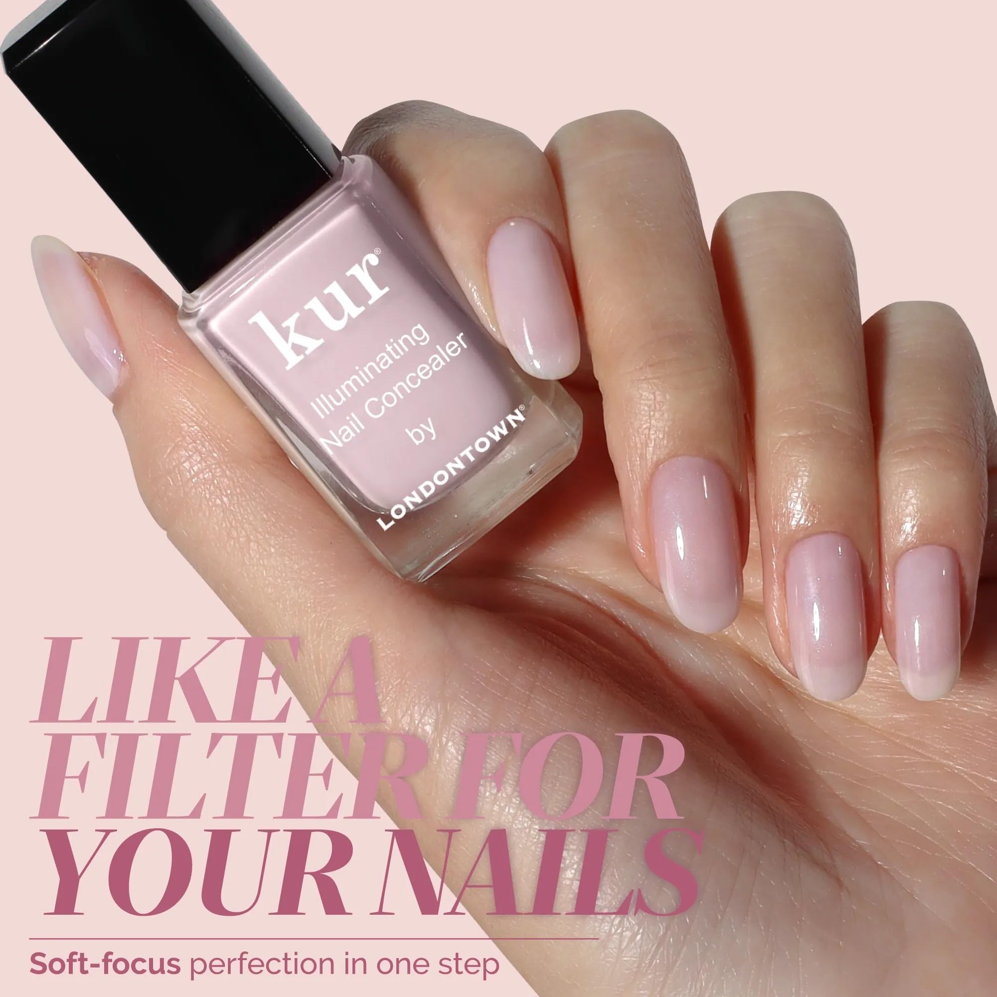 LONDONTOWN Iluminador Rosa para Uñas – aplicación en uñas: brillo natural y cobertura sutil.