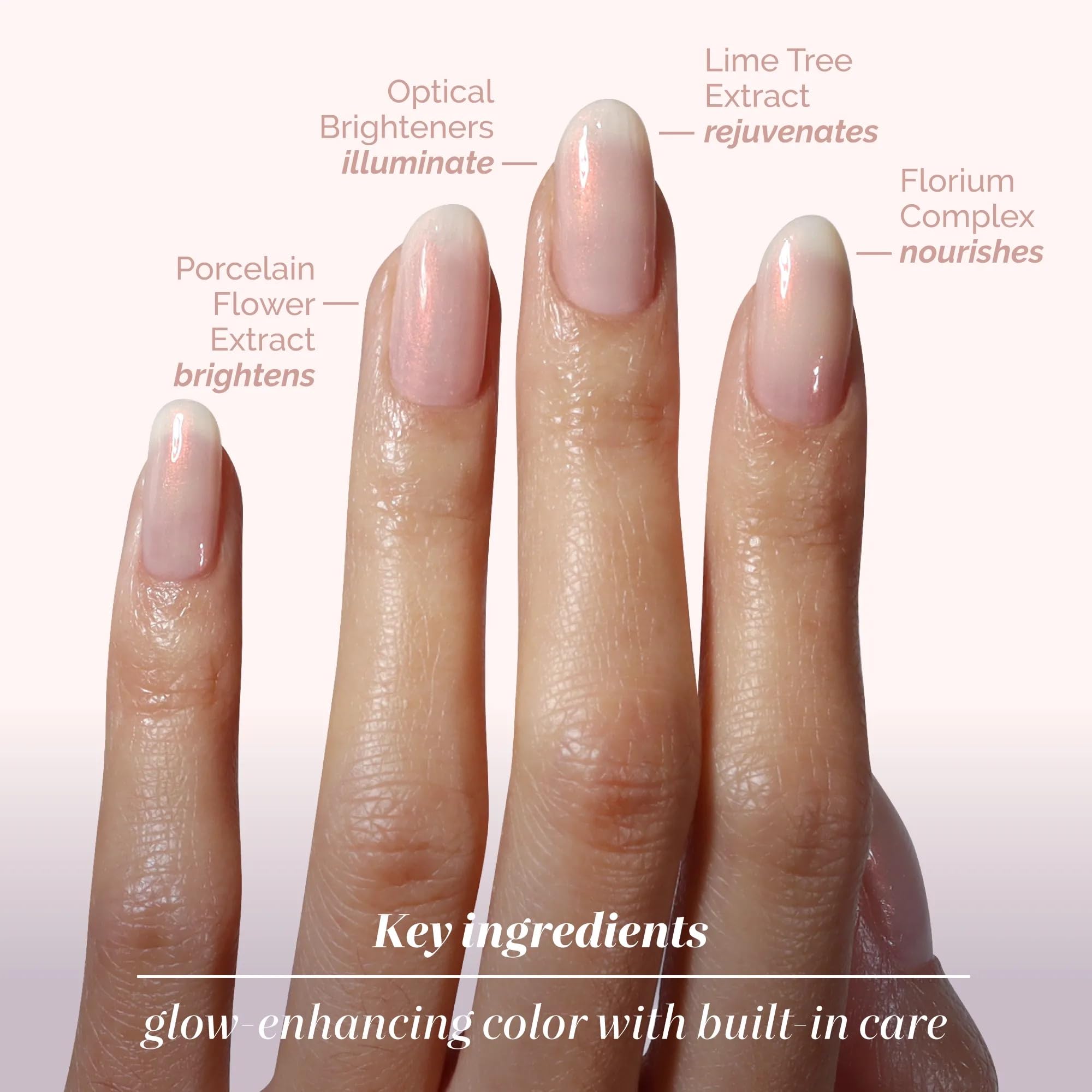 LONDONTOWN Bubble Illuminating Nail Concealer con acabado milky que realza la coloración natural.