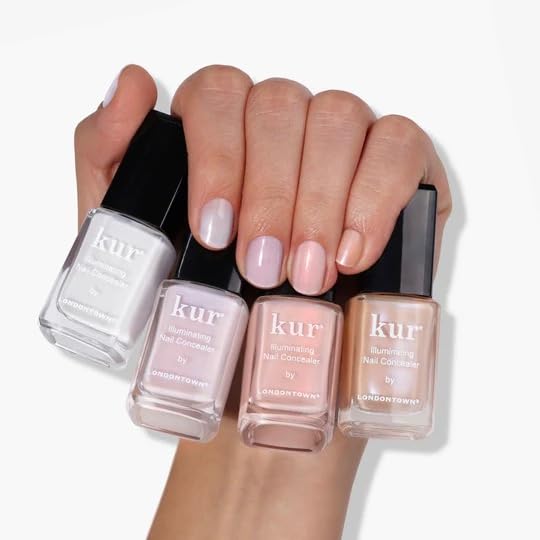 LONDONTOWN Illuminating Nail Concealer display with four shades for everyday wear.