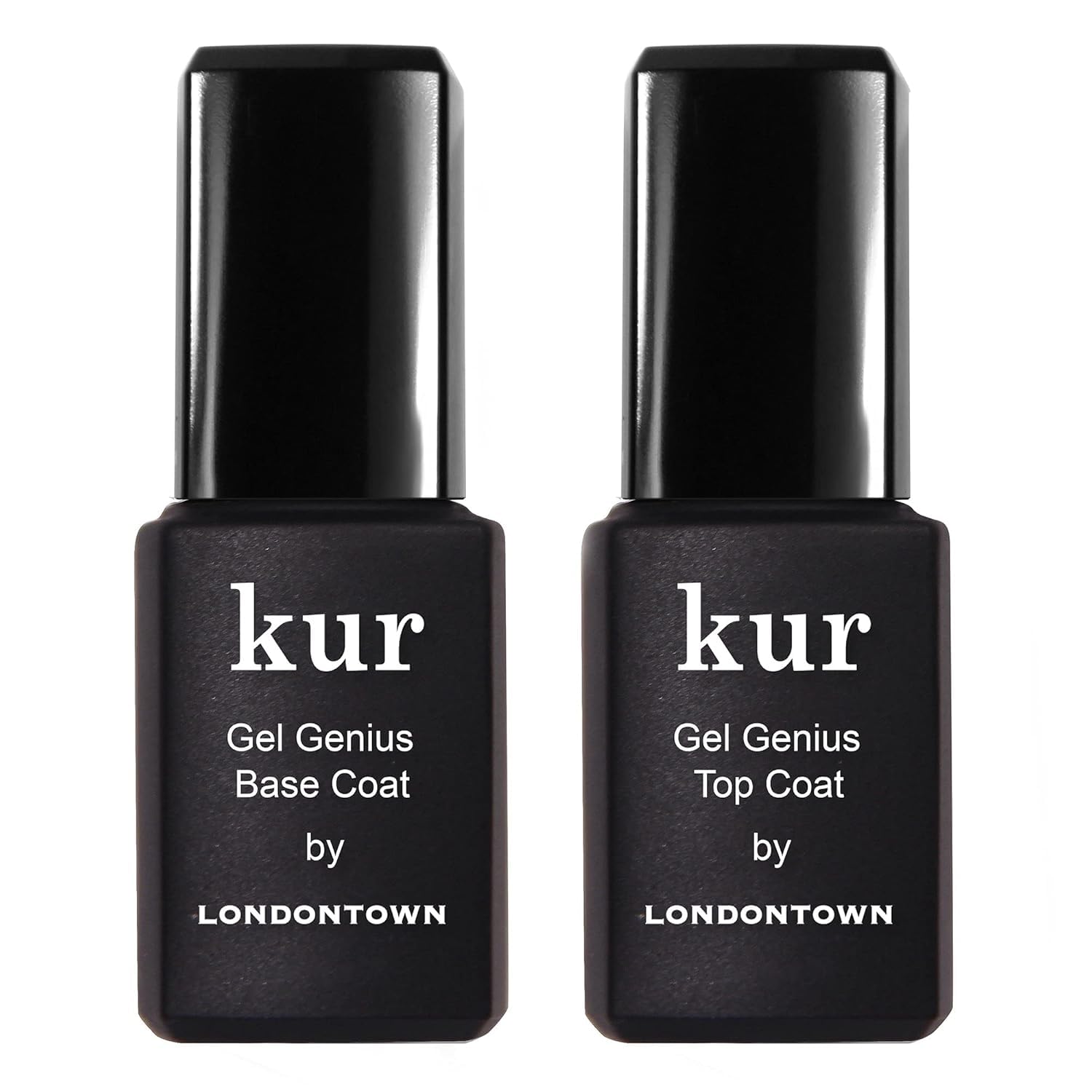 LONDONTOWN Gel Genius Base Coat bottle offers fast-drying, long-wearing foundation.