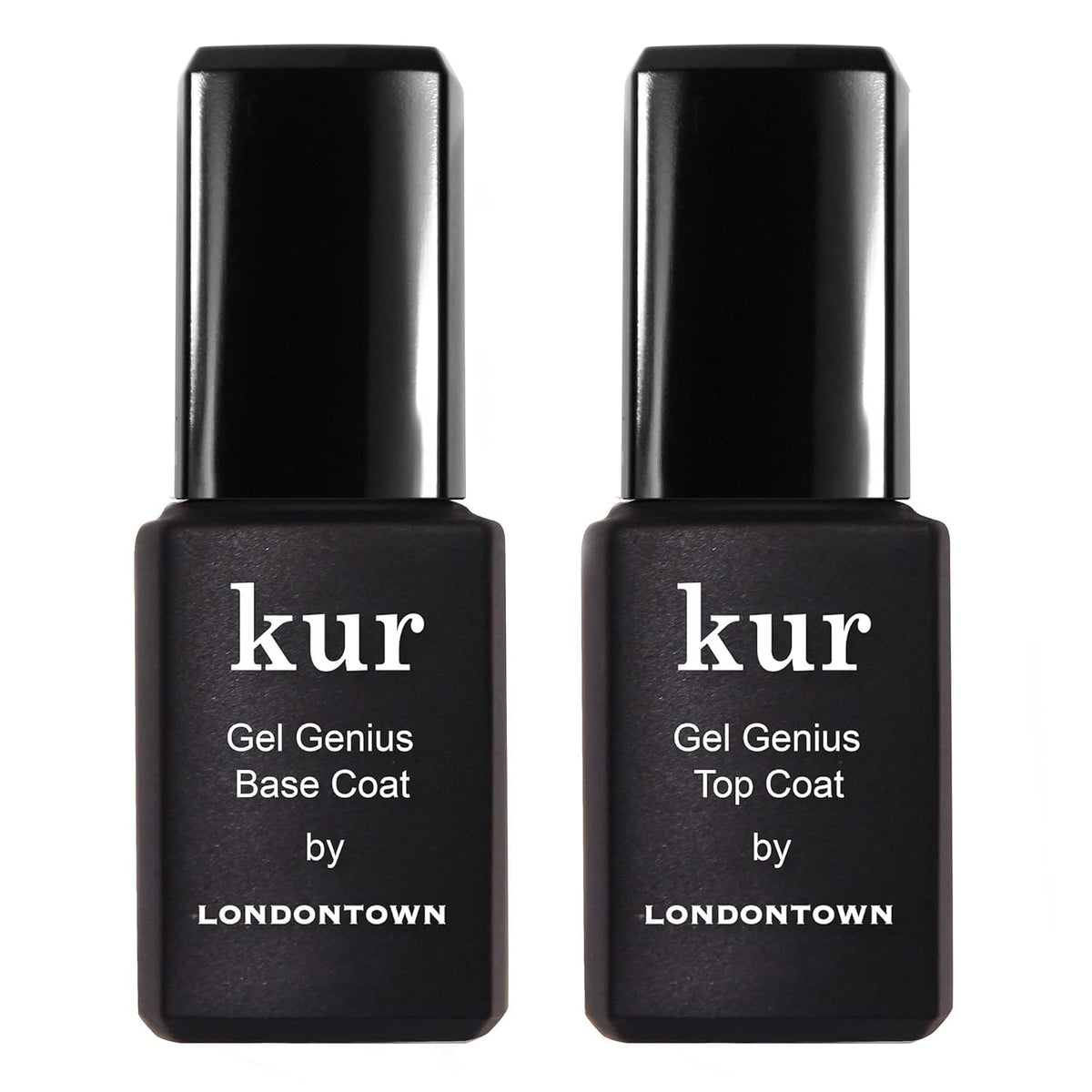 LONDONTOWN Gel Genius Base Coat bottle offers fast-drying, long-wearing foundation.