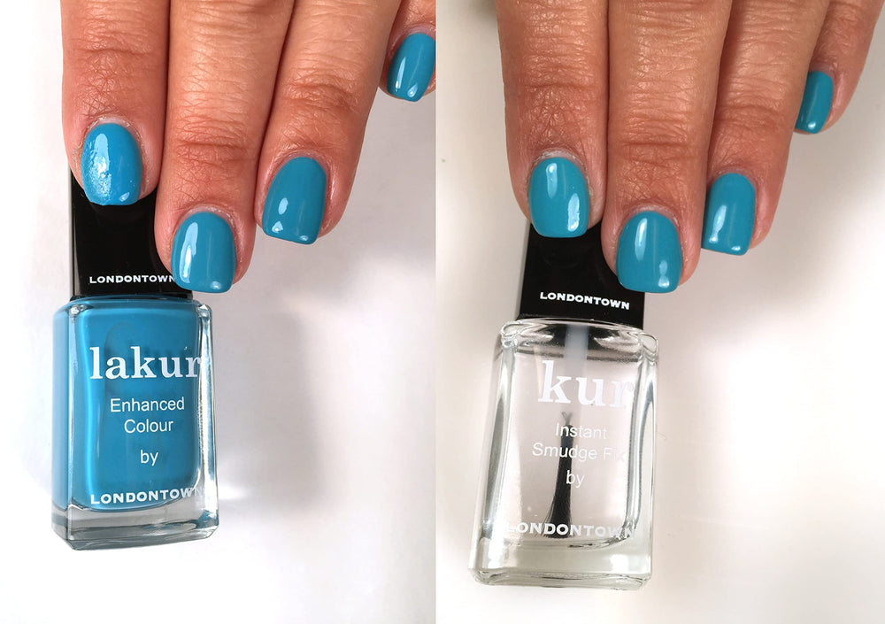 LONDONTOWN Kur Instant Smudge Fix funciona sobre esmaltes existentes para correcciones puntuales.
