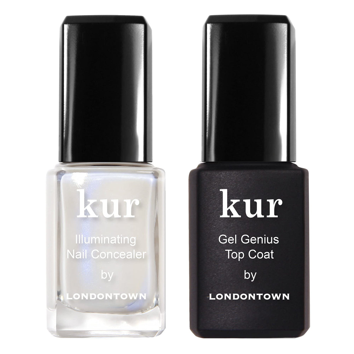 LONDONTOWN Kur Milky Nail Conceal bottle close-up showing natural-looking coverage