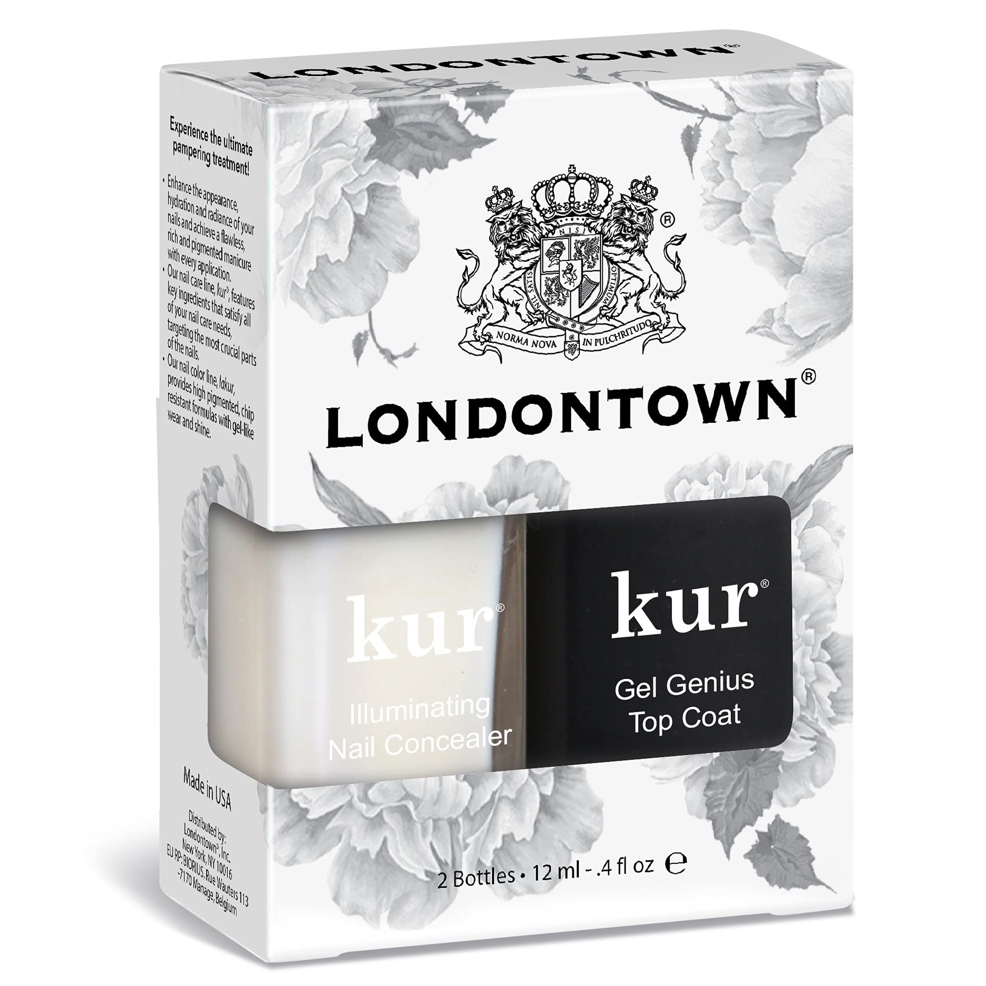 LONDONTOWN Kur Milky Nail Conceal swatch on nail for brightened, even tone
