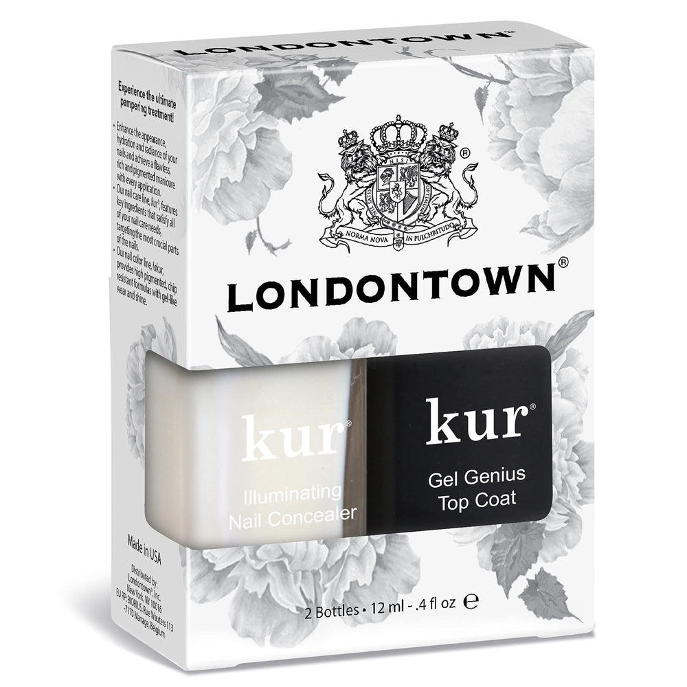 LONDONTOWN Kur Milky Nail Conceal swatch on nail for brightened, even tone