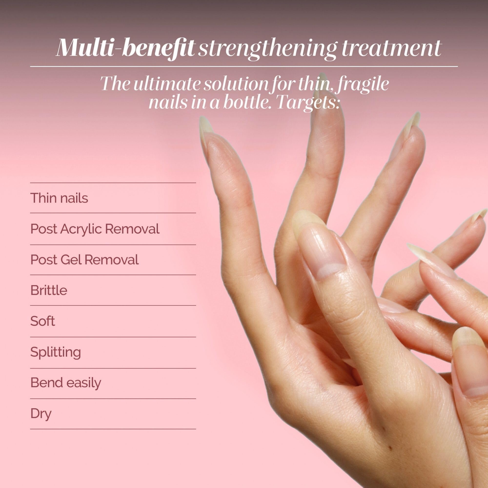 LONDONTOWN Luxe Length Nail Gloss nails showing growth support.