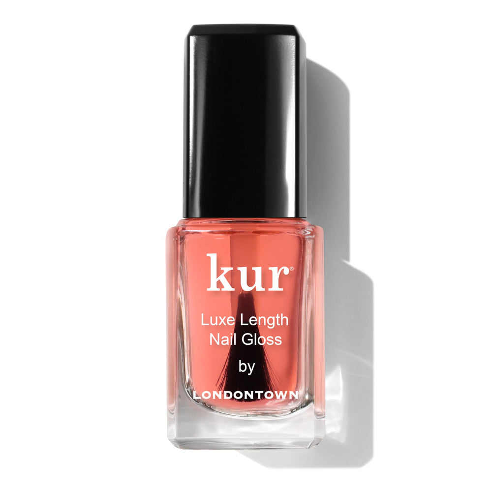 LONDONTOWN Luxe Length Nail Gloss rosewater sheen for salon-like shine.