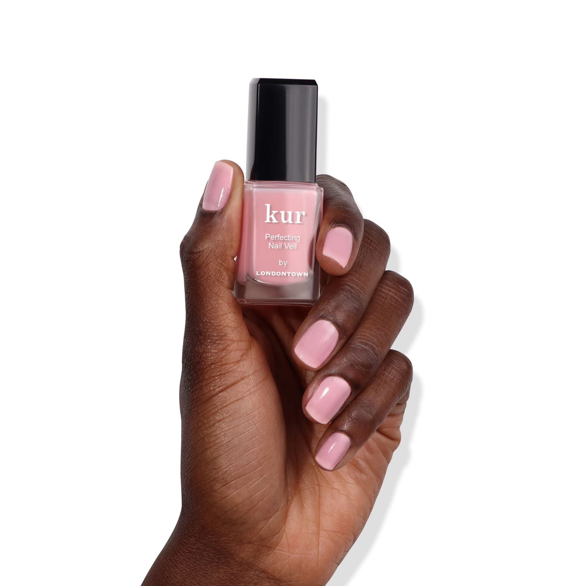 LONDONTOWN Perfecting Nail Veil etiqueta vegana, sin gluten y sin crueldad para uso ético.