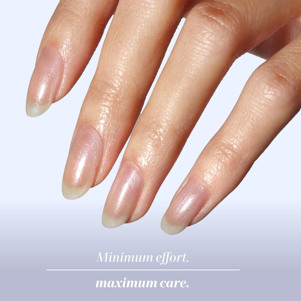 LONDONTOWN Quartz Illuminating Nail Concealer hands applying for quick, polished nails.