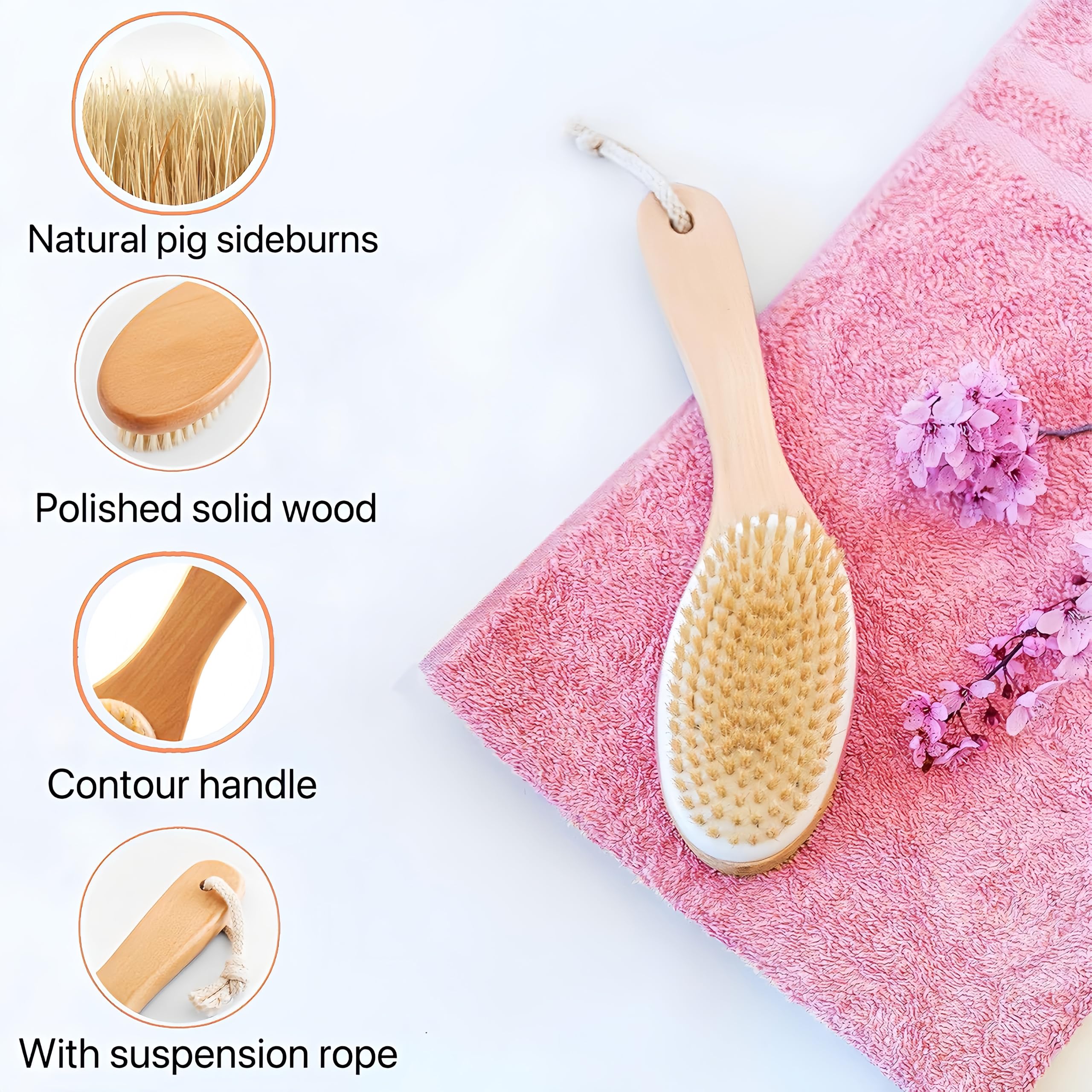 LONGCO dry brush travel-friendly design fits into a bag for on-the-go exfoliation.