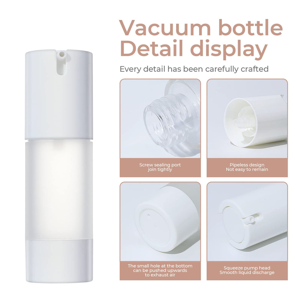 Longway airless pump bottle dispensing precise lotion amounts.