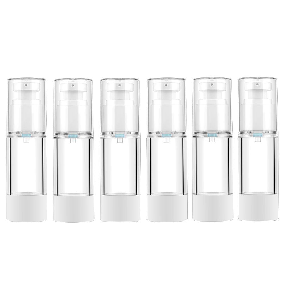Longway 30ml clear airless pump bottle showing precise dosing.