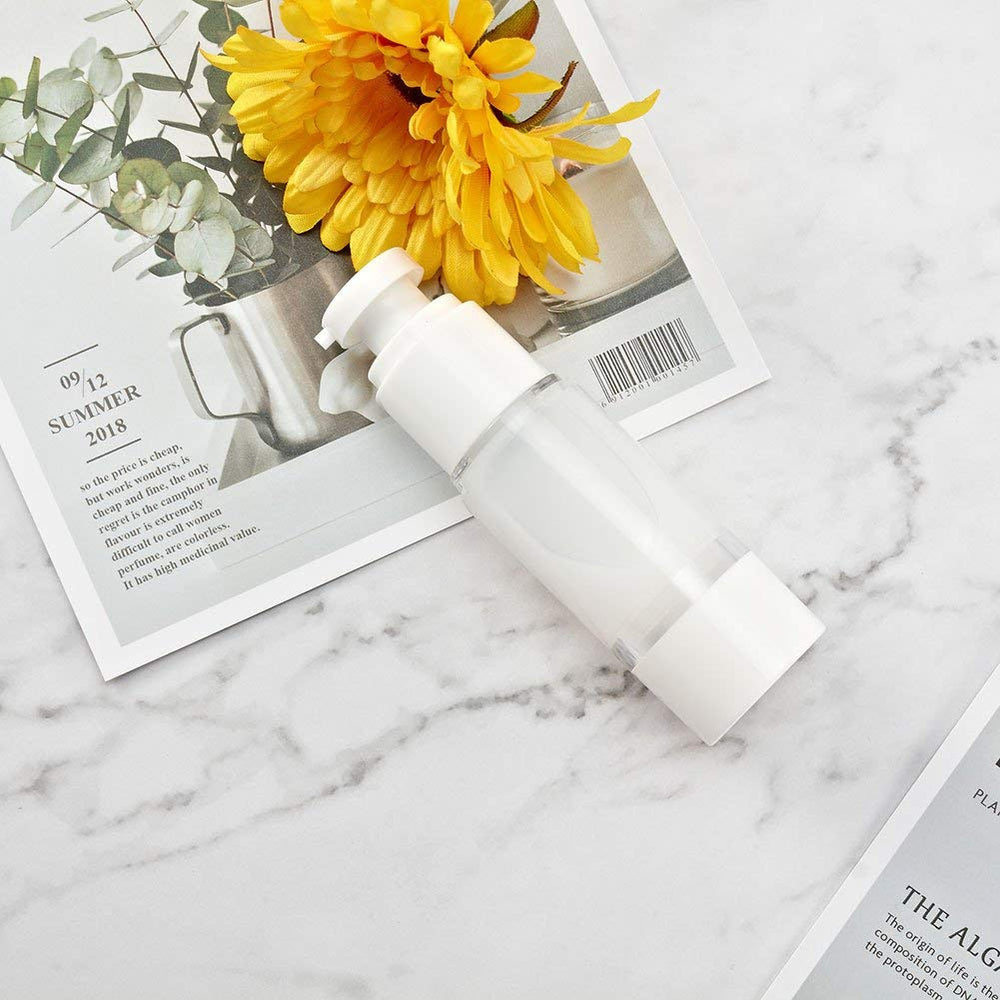 Longway clear lid bottle protecting formulas from air exposure.
