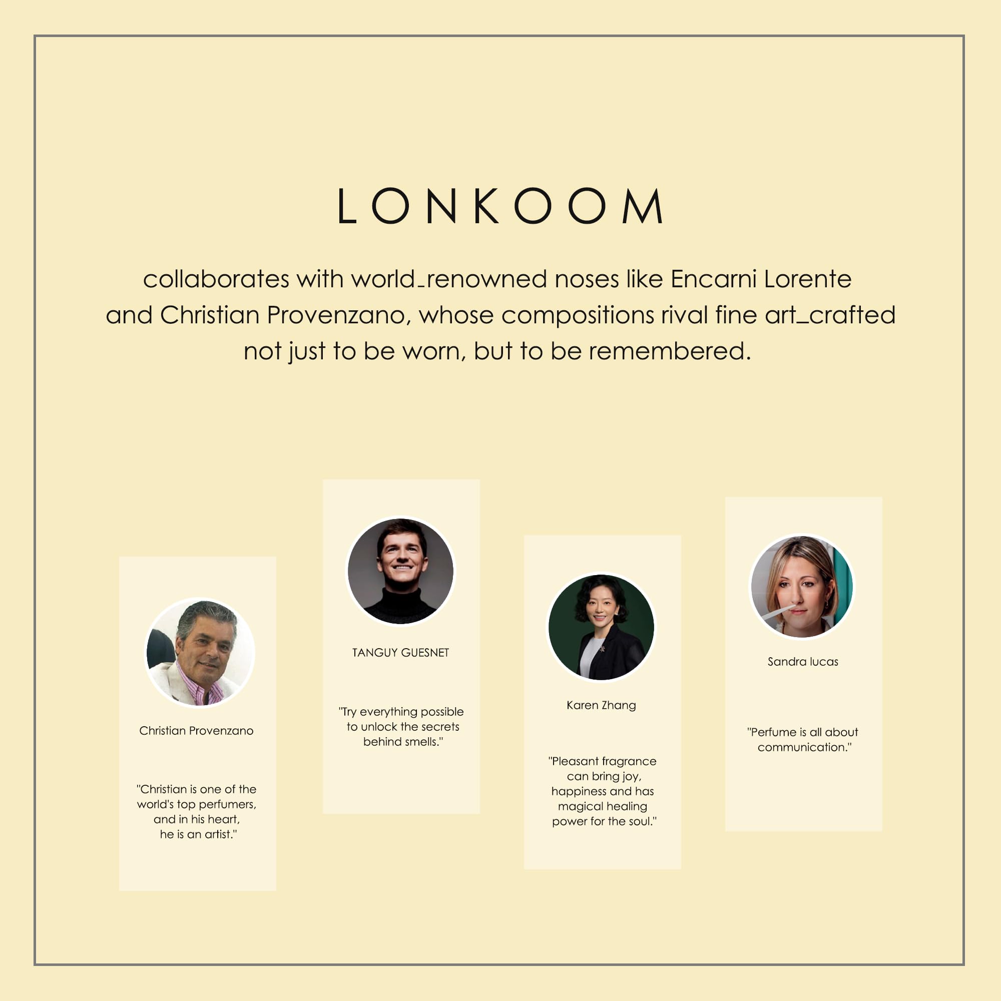 Lonkoom musk amber base notes provide warm depth.