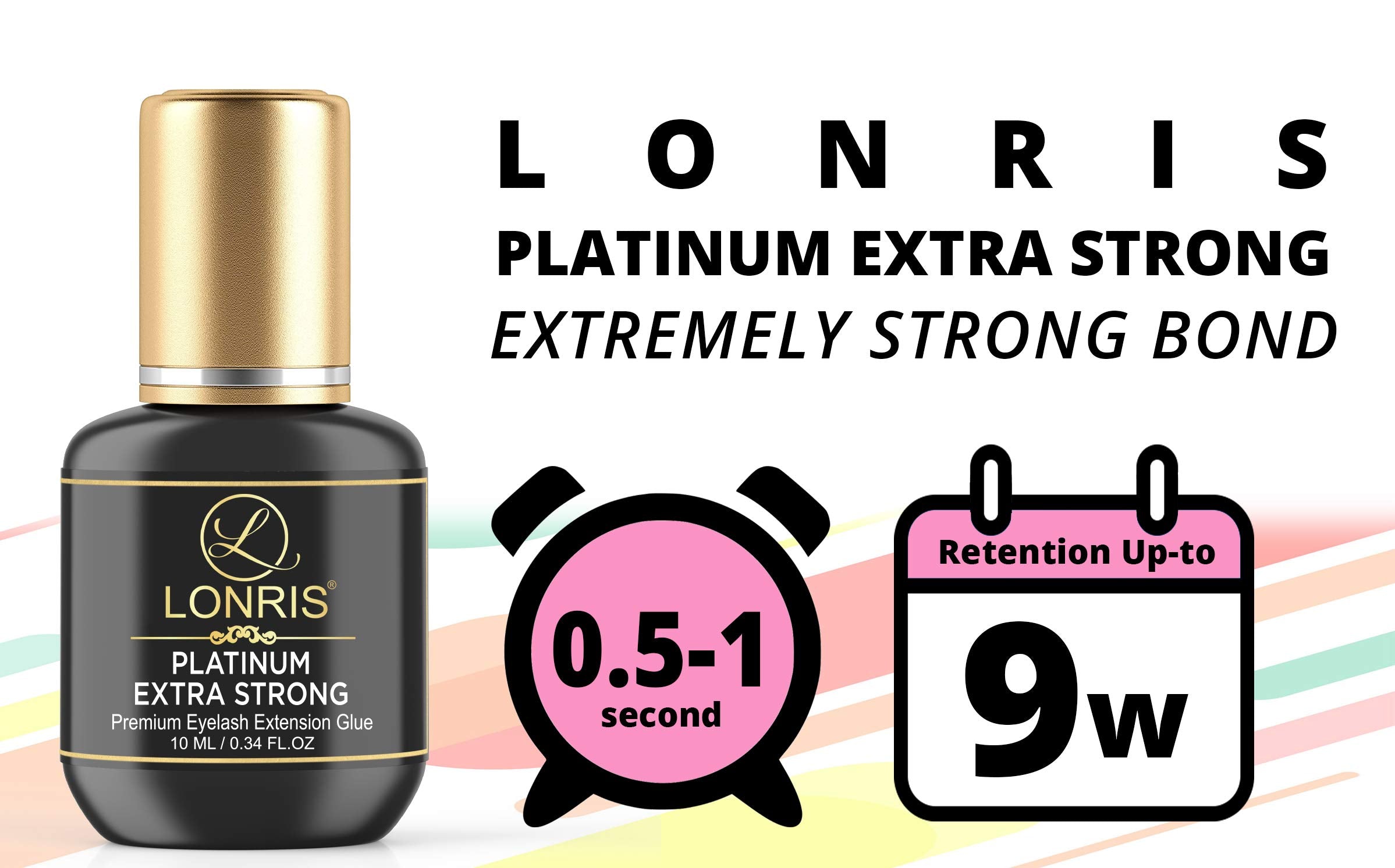 LONRIS professional eyelash extension glue for salon technicians.