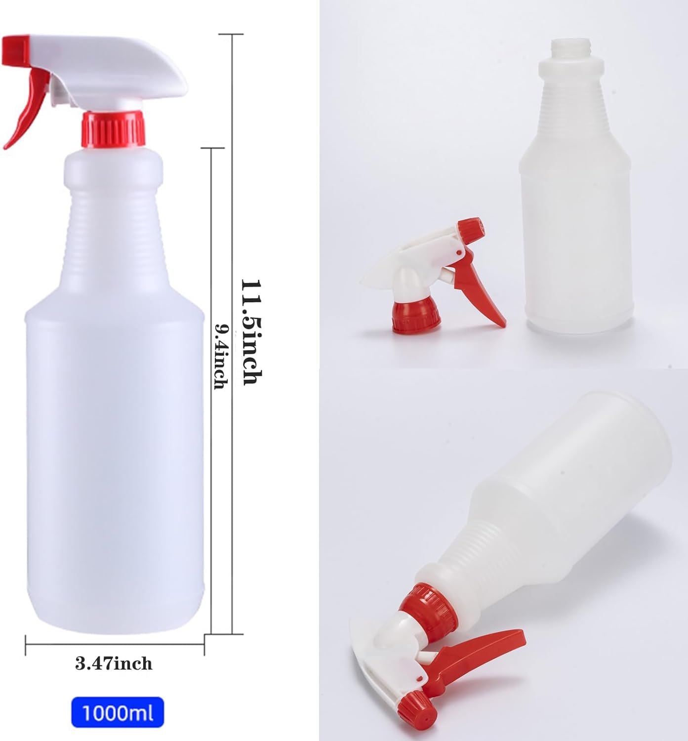 Looknniy clear plastic bottle viewed from the side for sturdy daily use