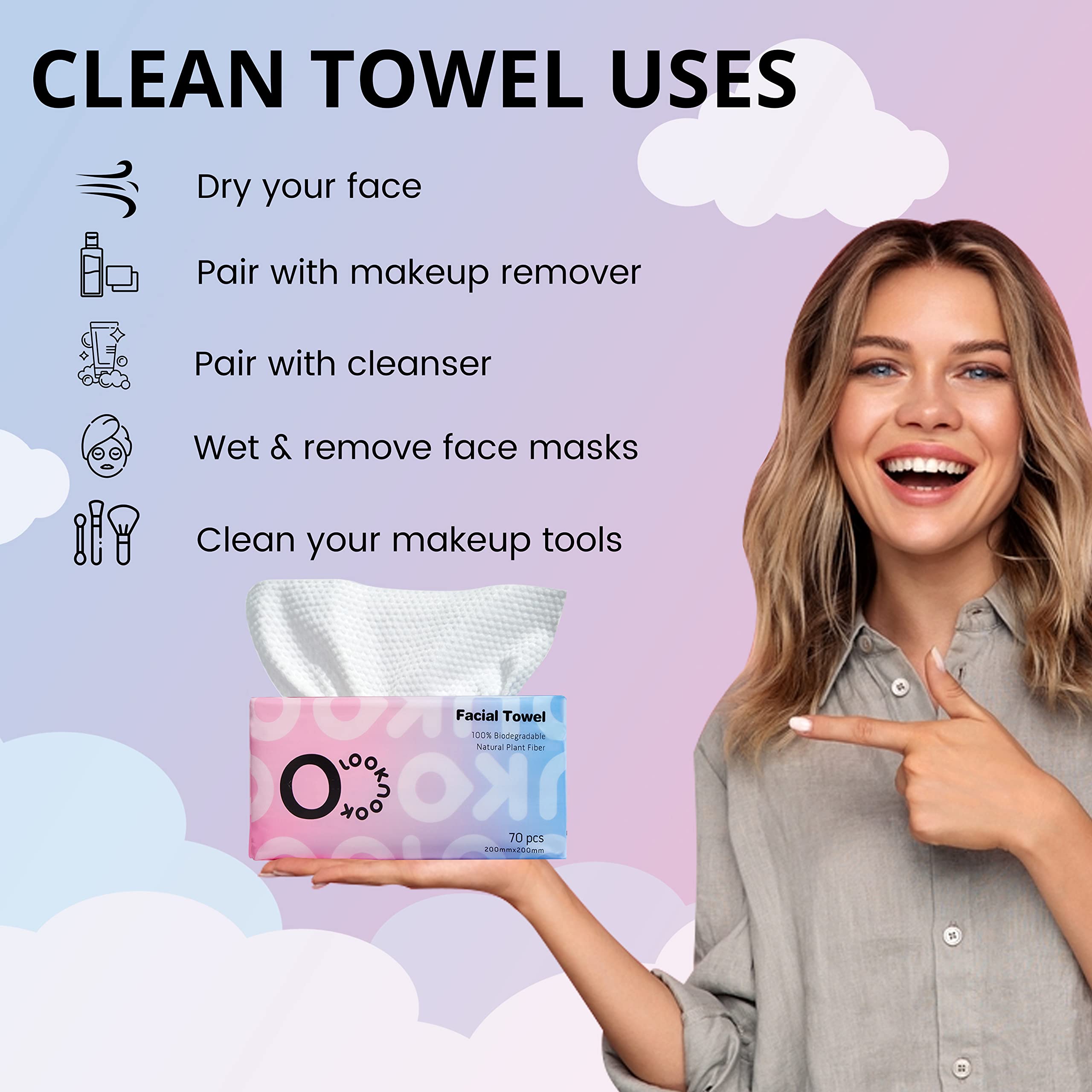 LOOKNOOK soft towel ideal for sensitive skin and daily use