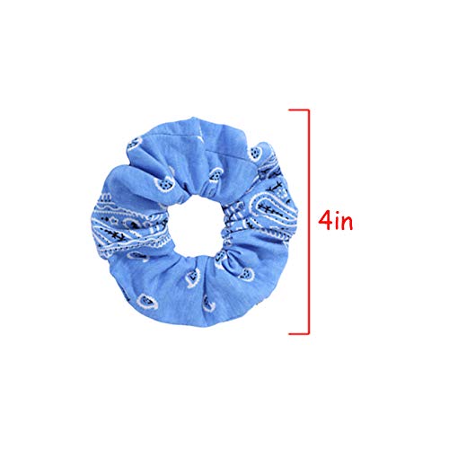 LOOKSEVEN scrunchies con estampado pañuelo, estilo clásico para cualquier ocasión.