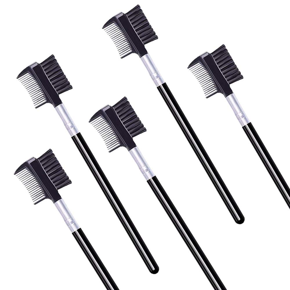 LOOKSEVEN dual-ended brush head close-up shows two-in-one design.