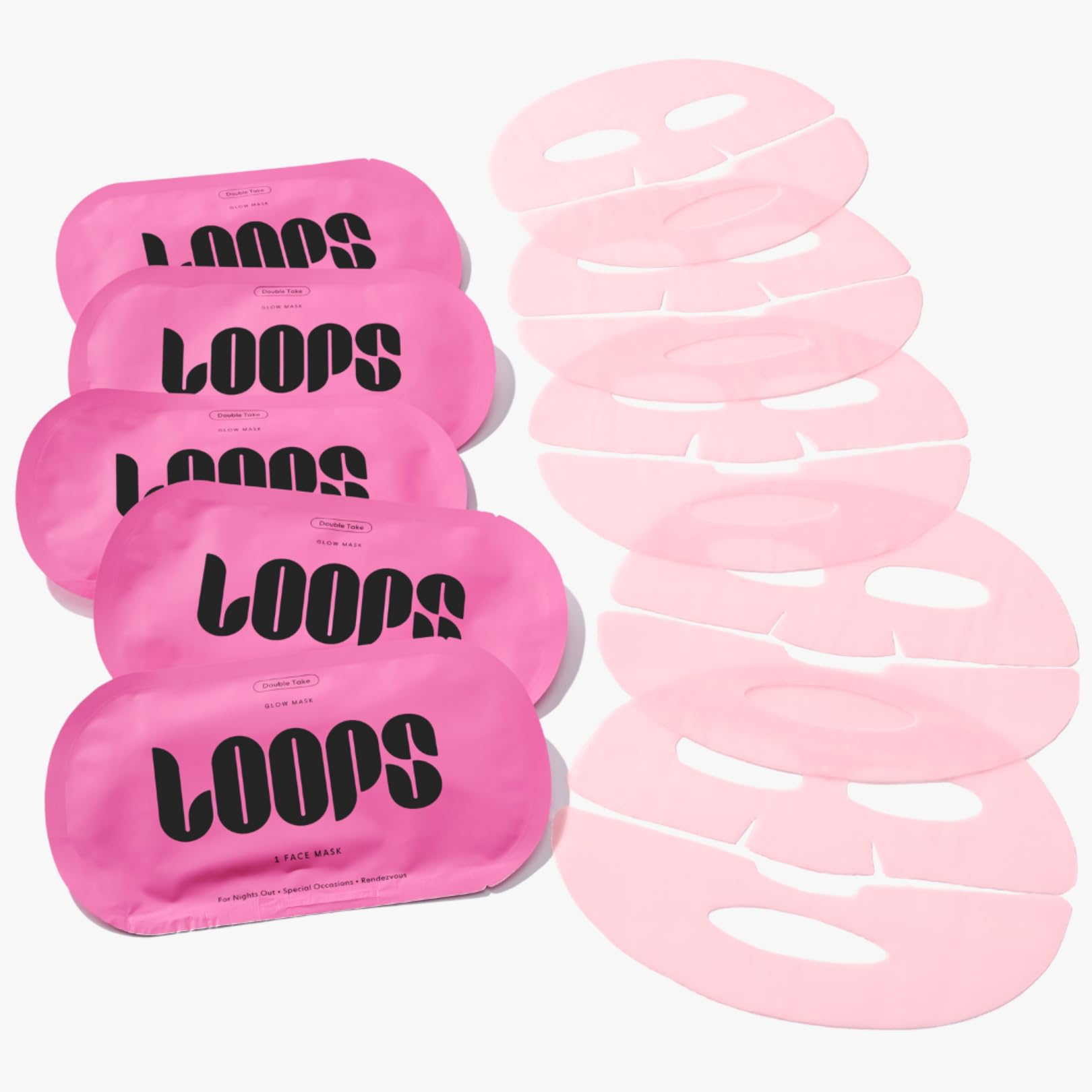 LOOPS Double Take face application closeup showing soothing, cooling effect.