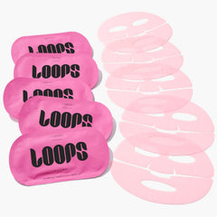 LOOPS Double Take face application closeup showing soothing, cooling effect.