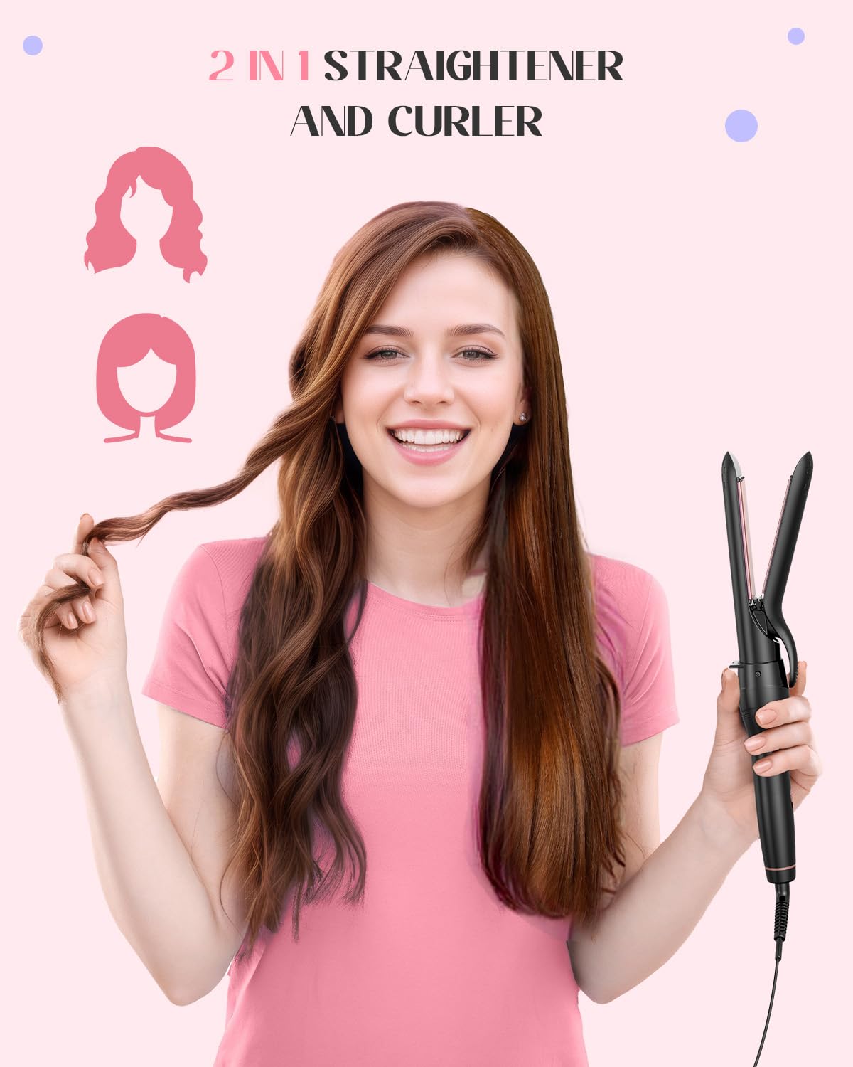 Lopeie specialized hair straightener for sleek straight styles