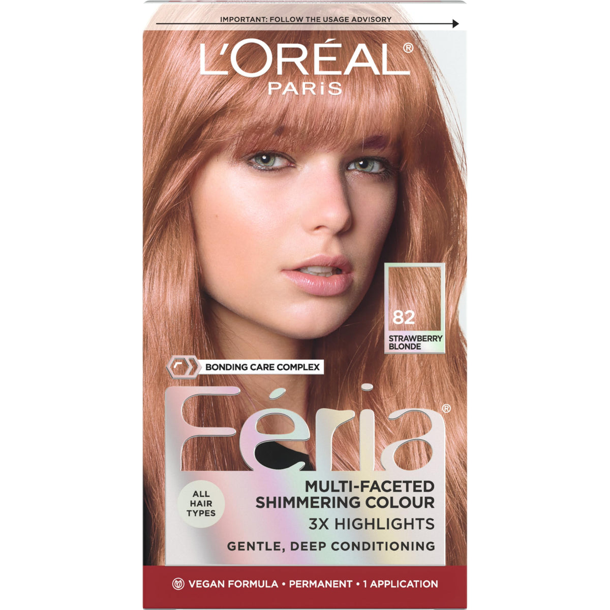 L'Oreal Paris Feria packaging showing three tones for unique shades.