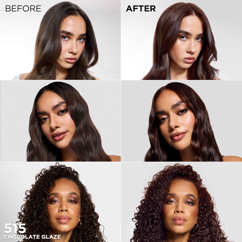 L'Oreal Paris Feria Caramel Glow color card highlights warm dimension