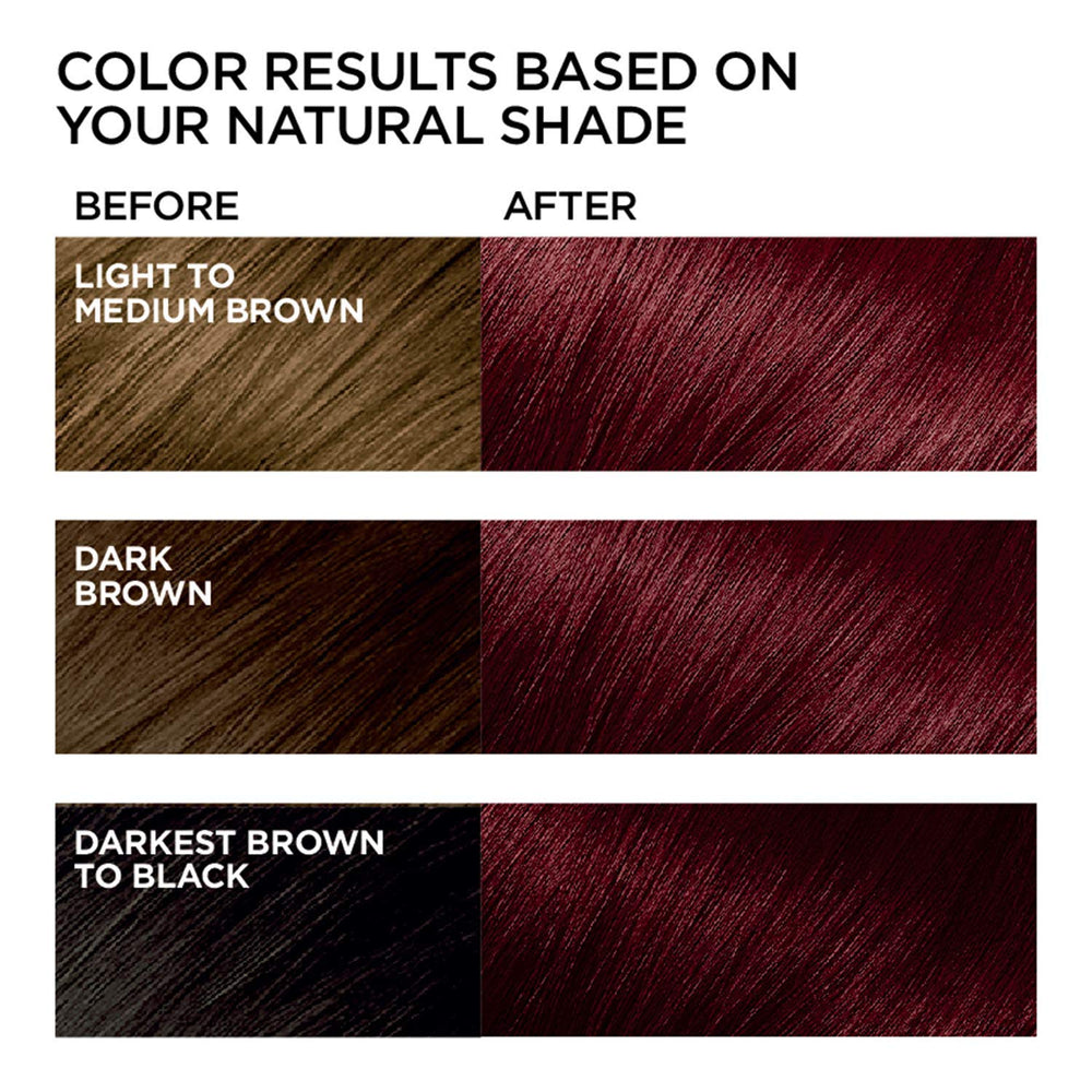 L'Oreal Paris Feria color kit during application for at-home results