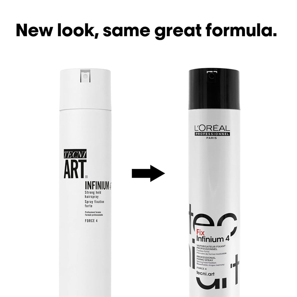 L'Oréal Infinium 4 spray dispersion action shows quick drying for frizz control