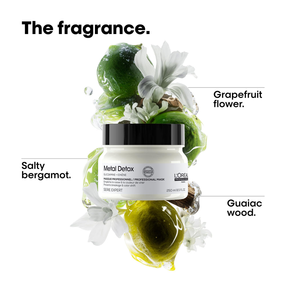 Mask applied to hair, enhancing shine and strength after use.
