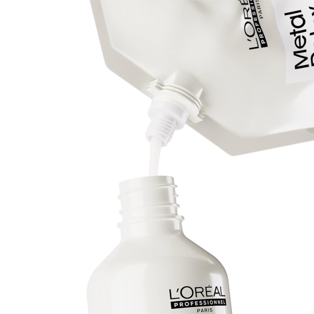 L’Oréal Professionnel Paris Metal Detox Shampoo refill pouch shows citrus-musk fragrance