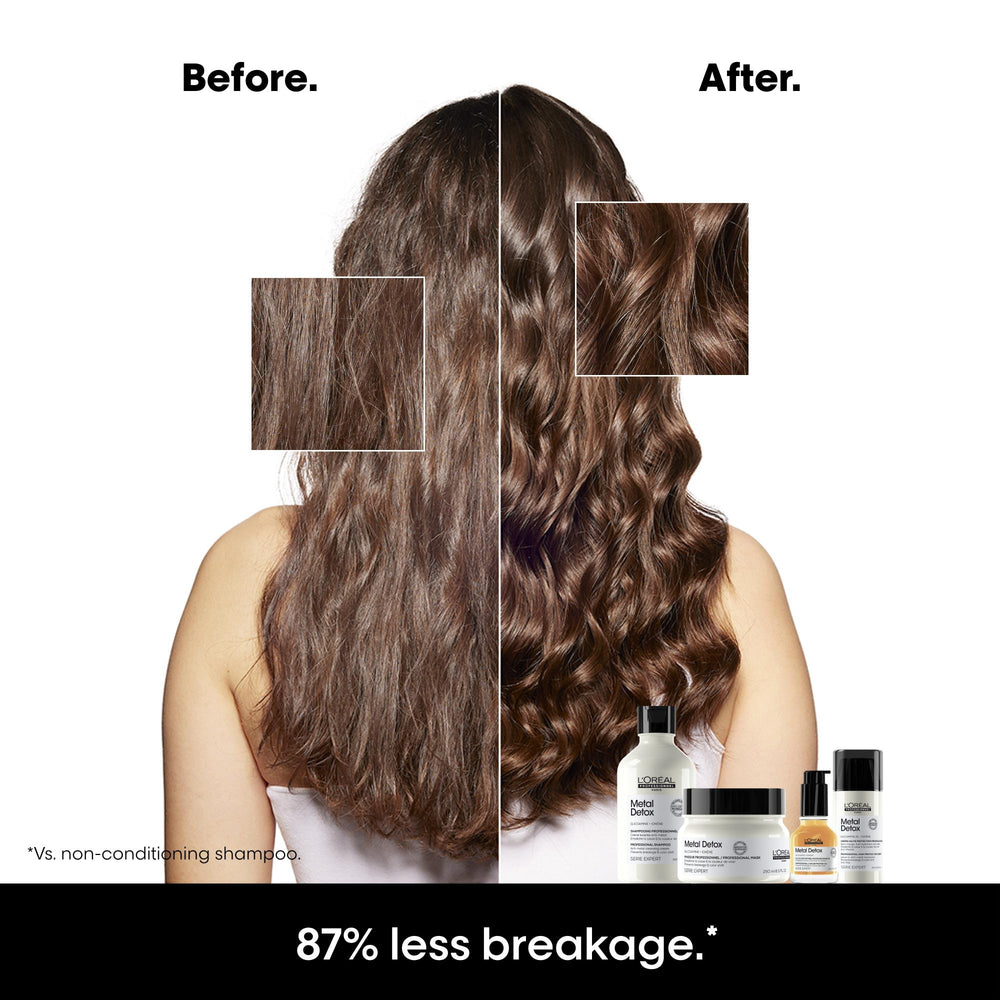 L’Oréal Professionnel Paris Metal Detox Shampoo creamy texture nourishes hair