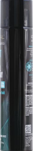 Flyaways tamed by the fine mist of L'Oreal Paris Bold Control hairspray.
