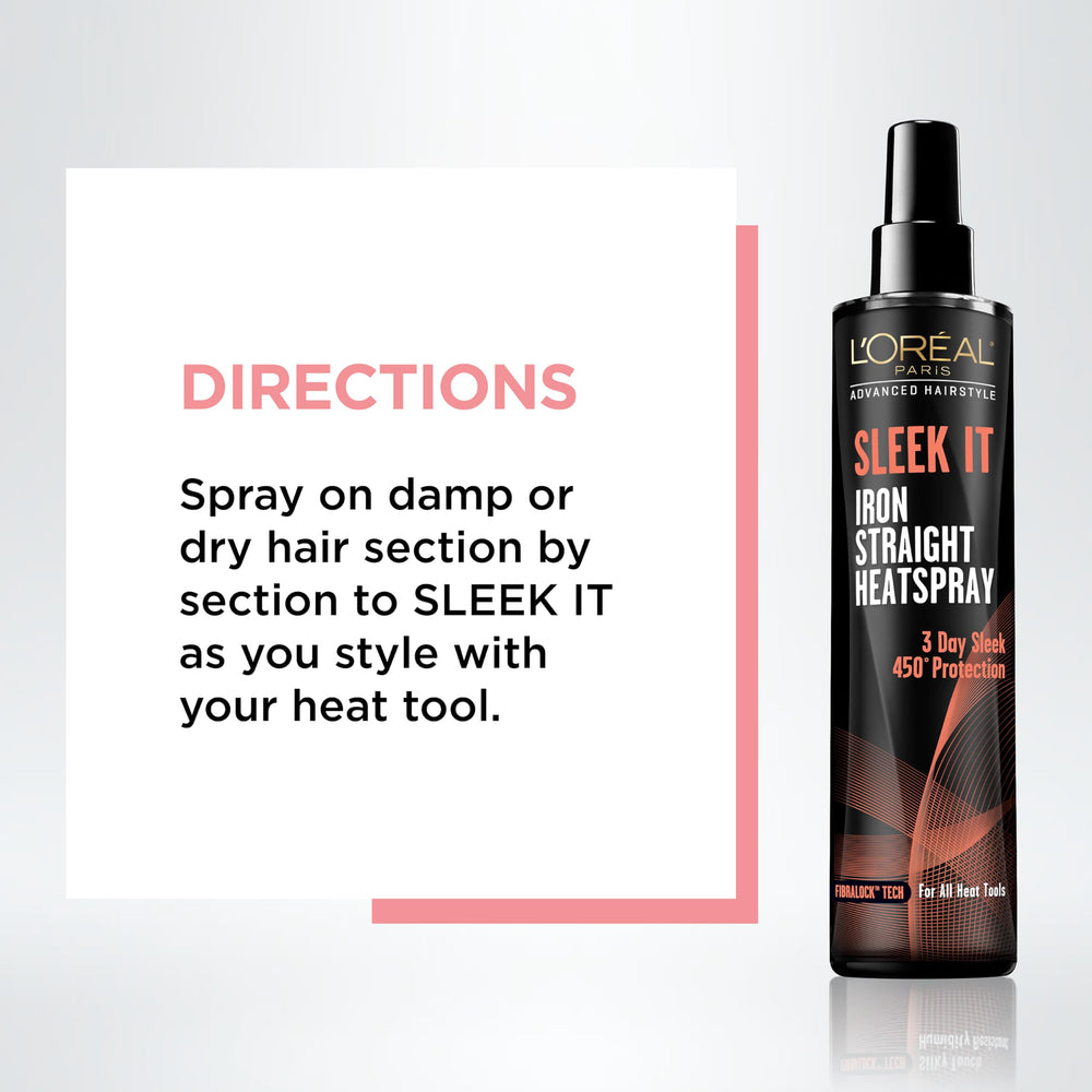L’Oréal Paris Sleek It close-up highlighting silky finish and shine