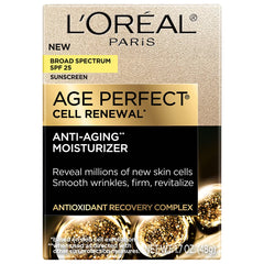 Close-up of Age Perfect bottle highlighting the antioxidant complex.