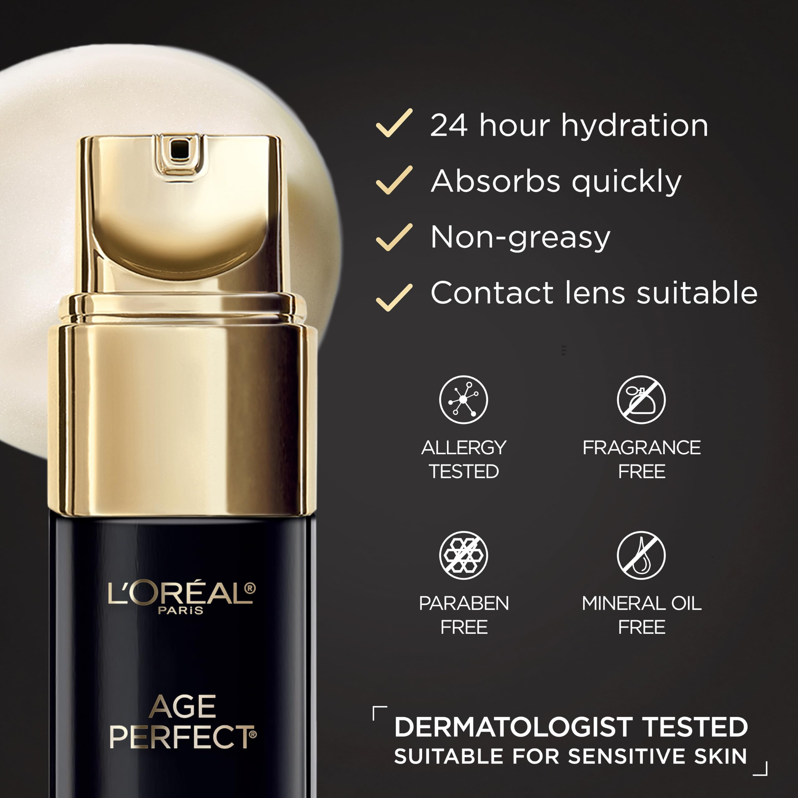 Textura sedosa de la crema de ojos L'Oreal Paris Age Perfect Cell Renewal