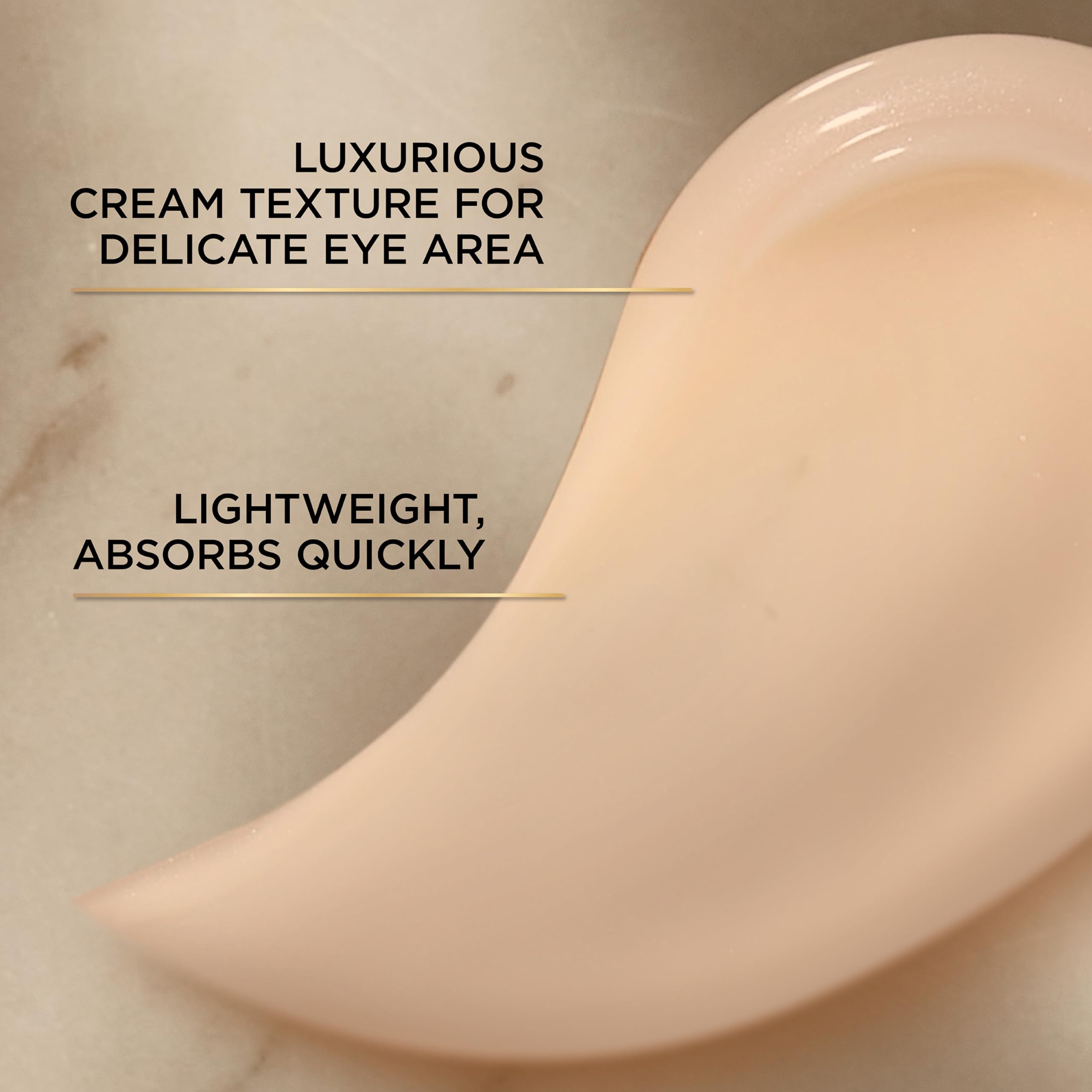 L'Oreal Paris Age Perfect eye cream swatch showing rich, nourishing texture