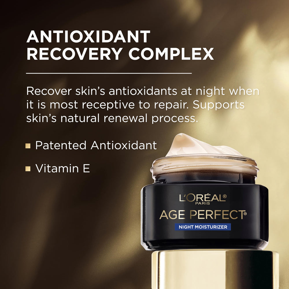 L'Oreal Paris Age Perfect Cell Renewal label detail communicates antioxidant benefits