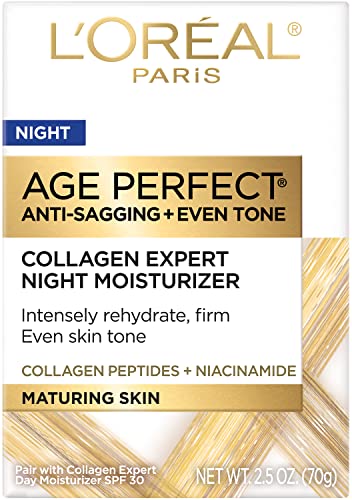 L'Oreal Paris Age Perfect Collagen Expert crema nocturna con textura ligera para piel madura