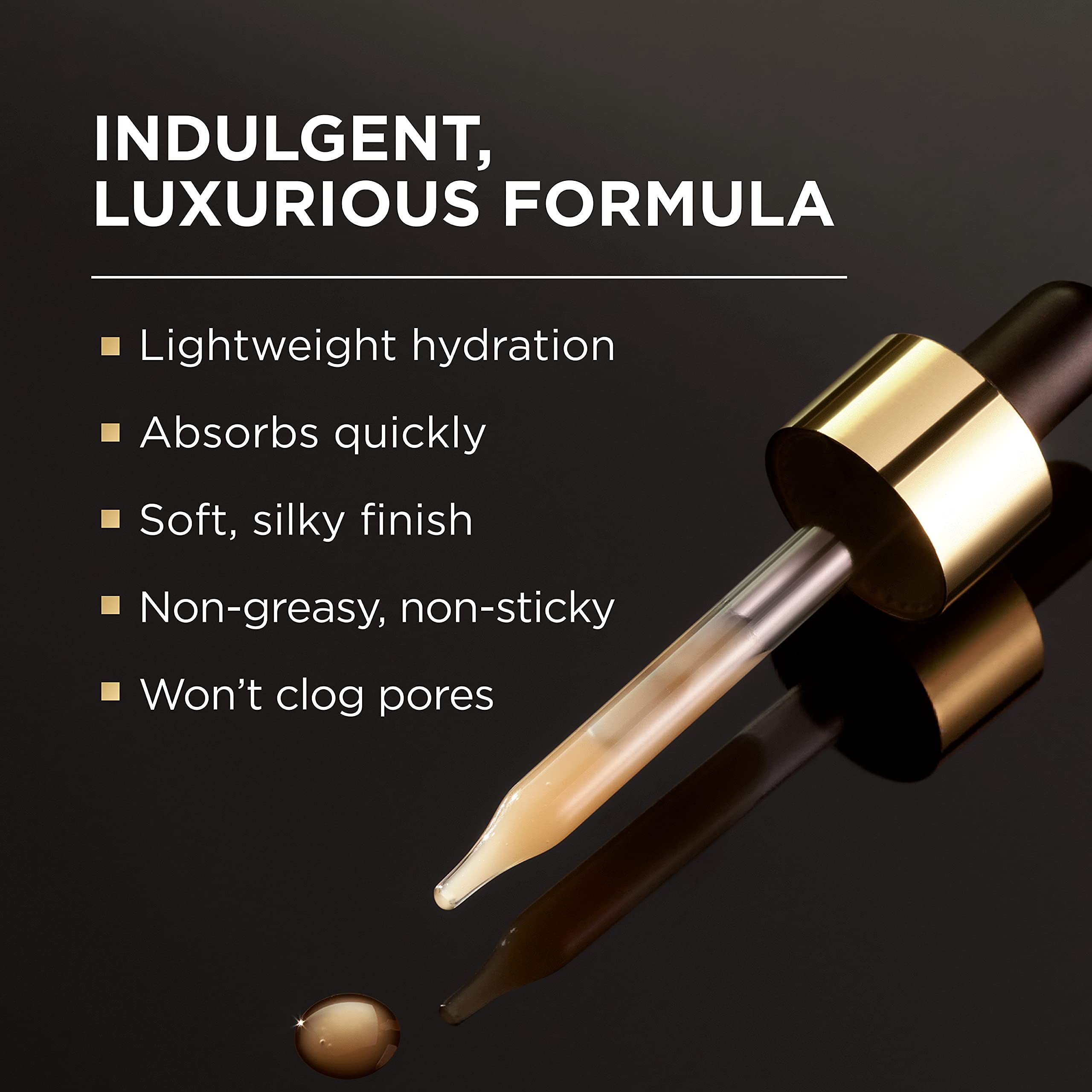 L'Oreal Paris Age Perfect Hyaluronic Acid symbol indicates deep hydration potential.