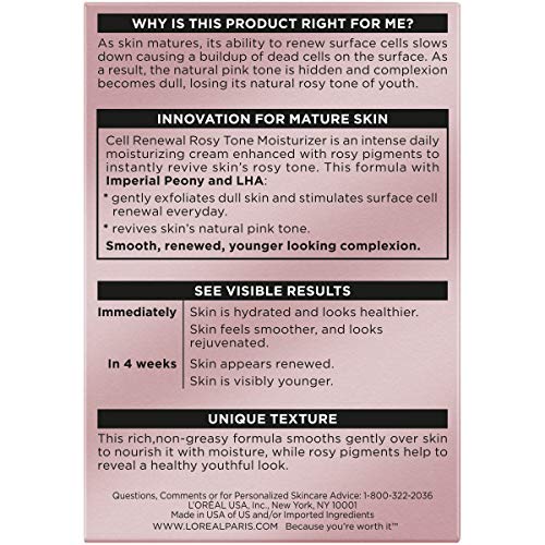 L’Oréal Paris Age Perfect Rosy Tone tono rosado que aporta vitalidad suave.