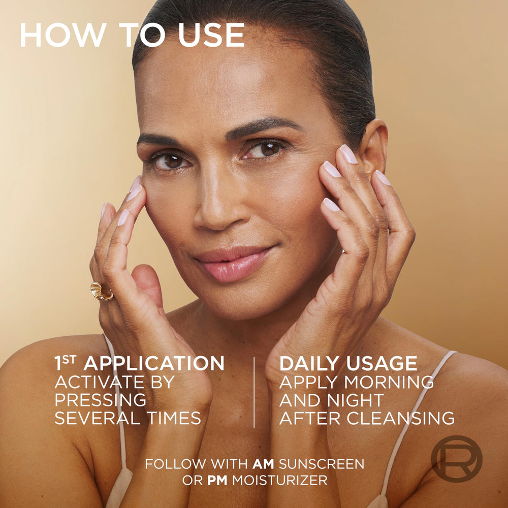Concept shot of two serums in one reinforcing a multi-benefit daily routine