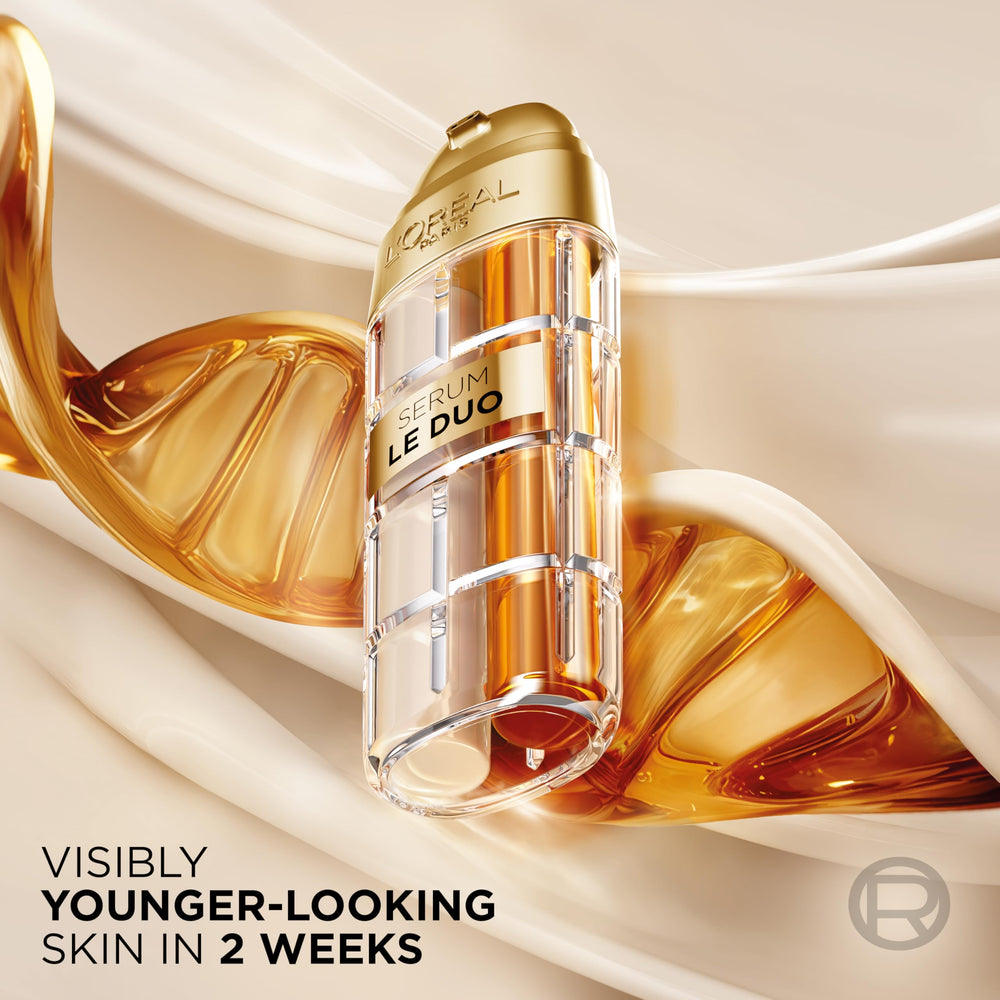Collagen peptide illustration emphasizing renewed texture and firmness from Serum Le Duo
